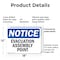 Signmission Evacuation Assembly Point, 18 in W x Rectangle, Plastic OS-2PACK-NS-P-1218-L-12186 - alternate 4